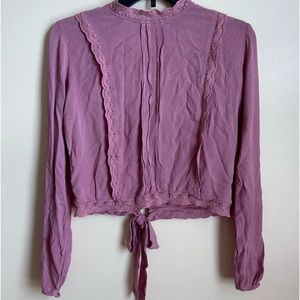 light pink turtle neck top